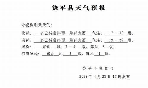 饶平29号天气预报_饶平29号天气预报视频